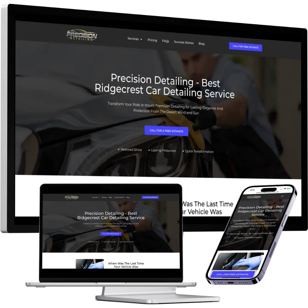 Auto Detailing Website Design by Colorado Springs Web Designs